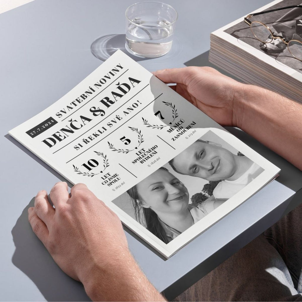 Svatební noviny na míru - včetně TISKU