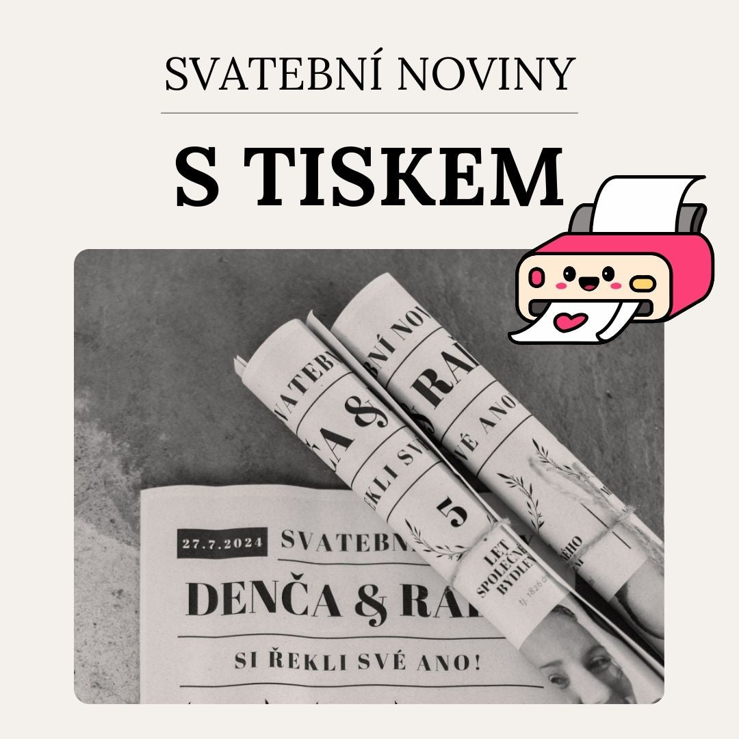 Svatební noviny na míru - včetně TISKU